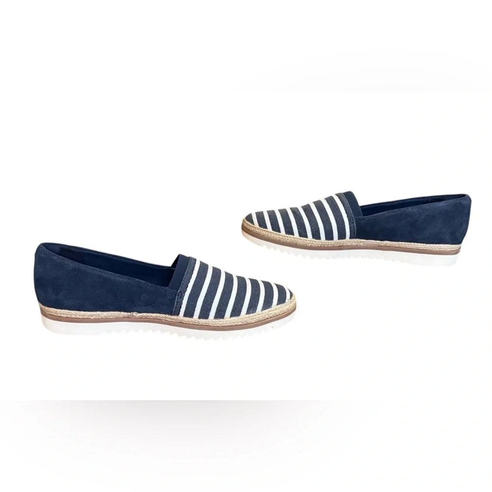Clarks Serena Paige Navy Blue Espadrilles Casual Slip-On Shoes Women’s Size 7.5